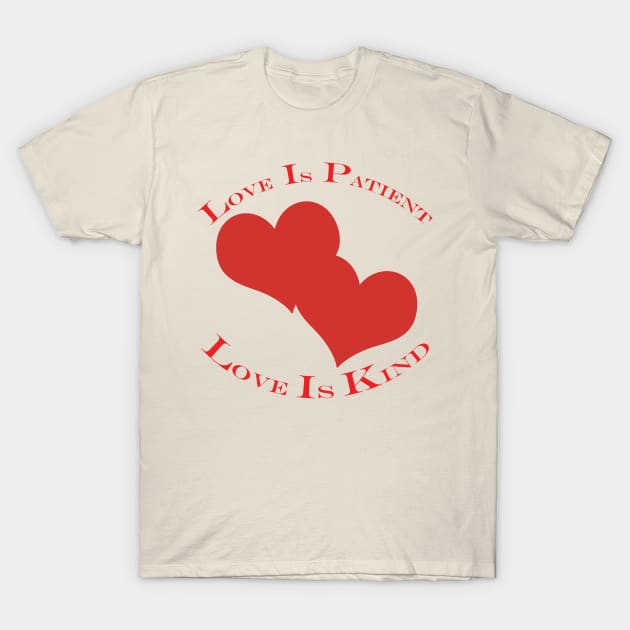 Romantic, connected hearts in love T-Shirt by Stupid Coffee Designs